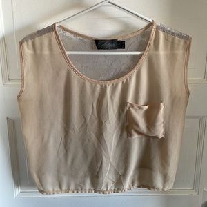 Costa Blanca Sheer & Lace Crop